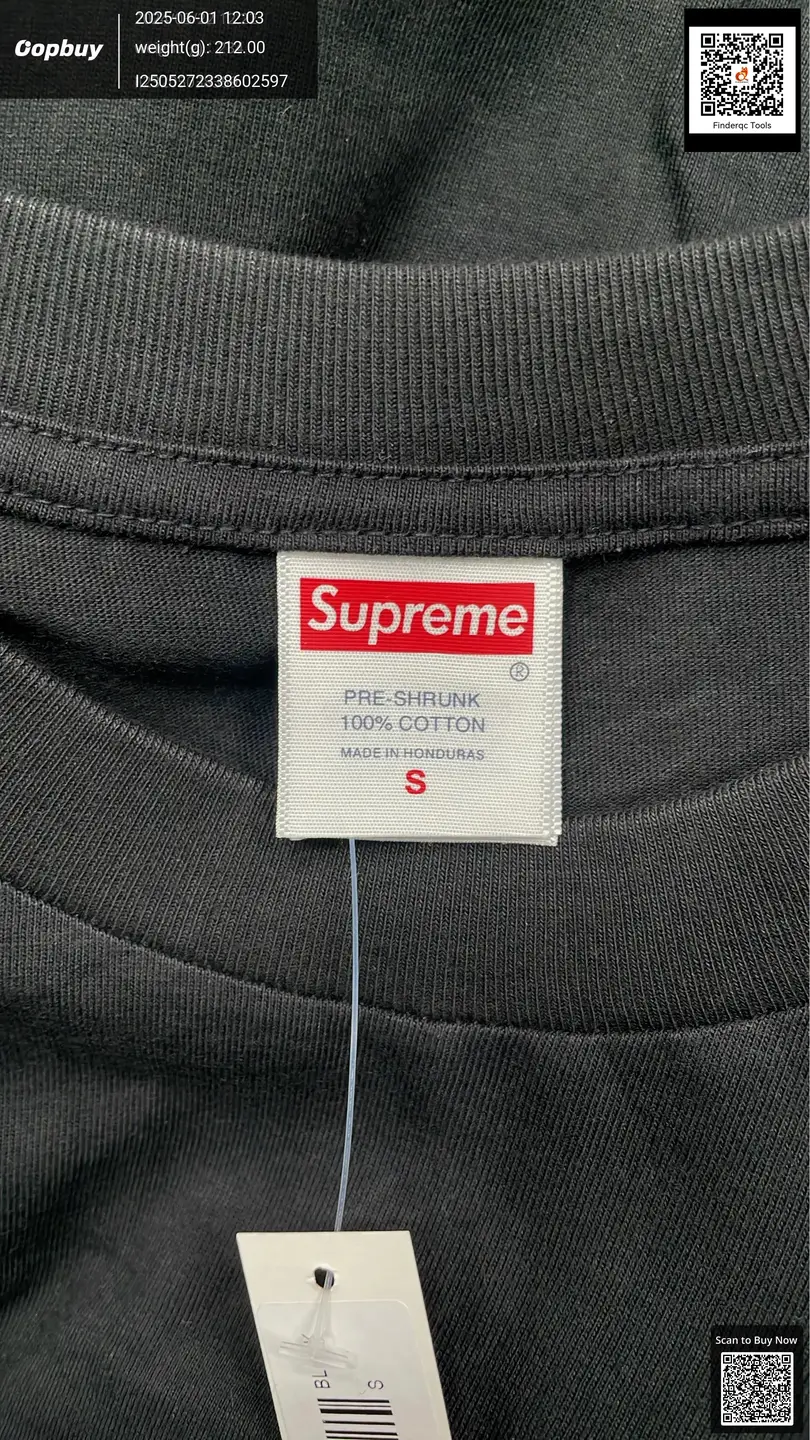 Supreme Pre-Shrunk Cotton T-Shirt Black