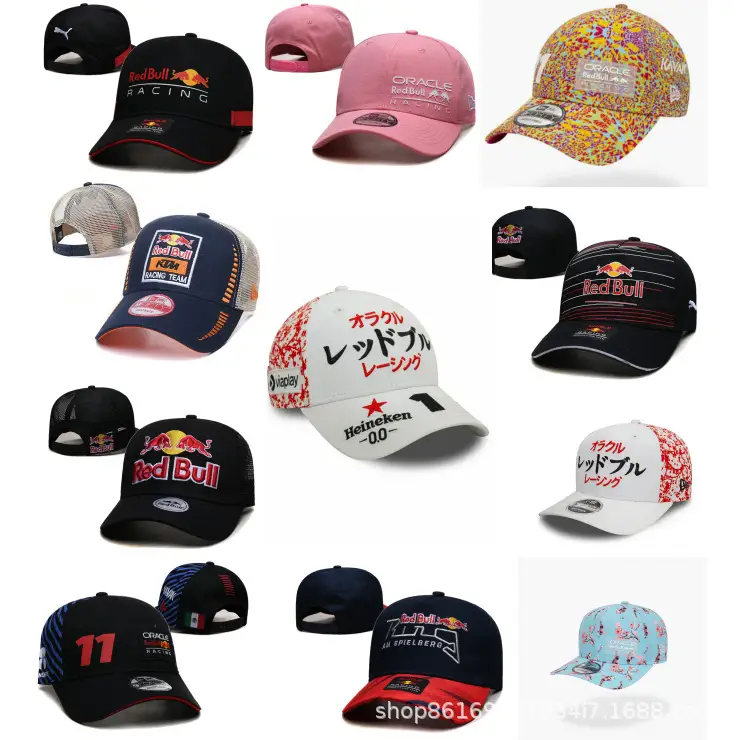 f1 Red Bull Racing Hat 2024 New Racing Suit Baseball Cap Red Bull Vista Panta Cannon Hip Hop Cap