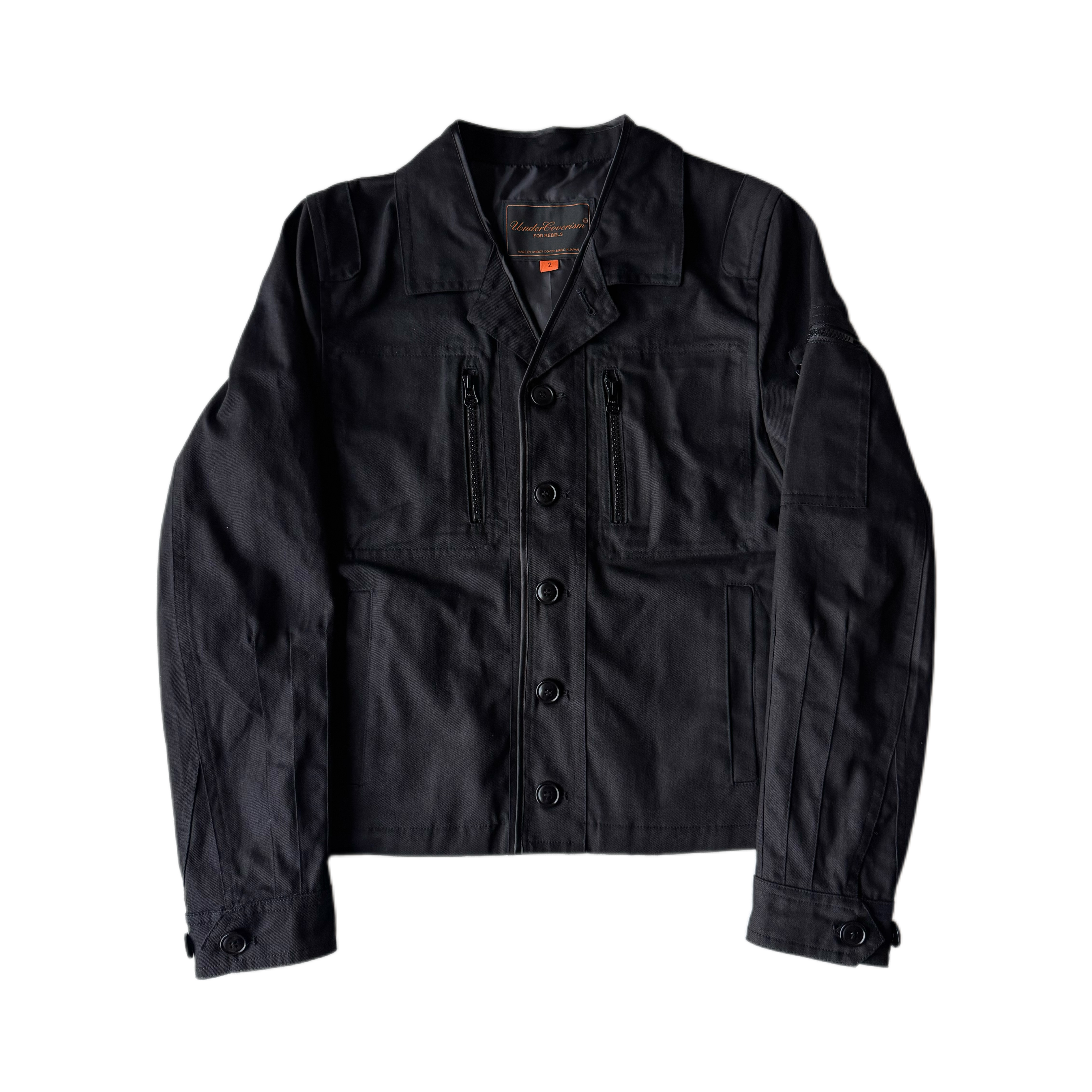Exclusive stock kky7 Undercover 07SS Purple black button shoulder patch jacket Foto QC de TAOBAO na Qualit.ly