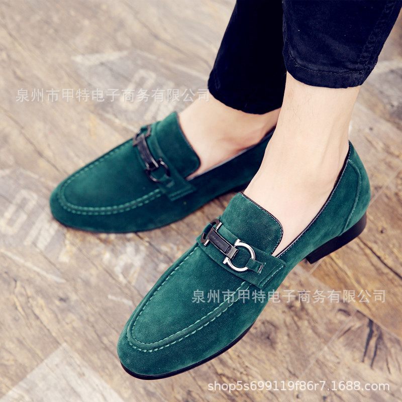 Cross-border Spring Men's Scrub Leather Shoes Foreign Trade Large Size Casual Shoes Single-layer Shoes Lazy Shoes Outdoor Trendy Shoes Men's Shoes