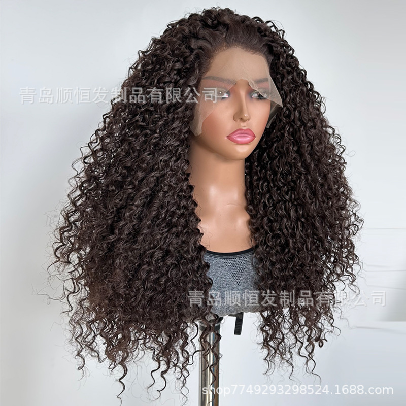 Cross-Border Wigs, African Small Curly Hair, Natural Black Afro Hair, Synthetic Fiber Wool Curls, Full Head Wigs, Factory Ready Stock Wholesale