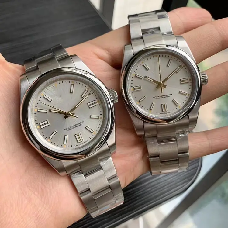 Laojialix Oyster Couple Automatic 316 Steel Luminous Waterproof Mechanical Watch Male 41 Female 36MM31mm