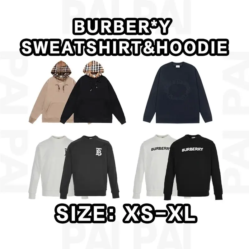 BURBERR* SWEATSHIRT&HOODIE SIZE:XS-L