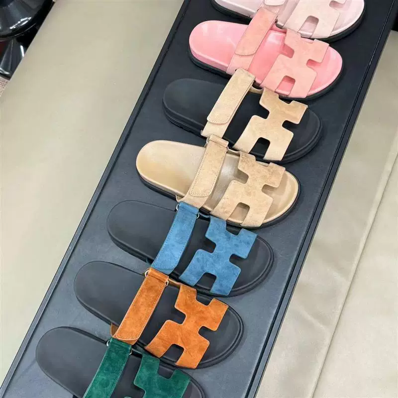 Top edition European station slippers for men in summer, second uncle in a row, H European and American big brands for outdoor wear, couple sandals, beach shoes for women