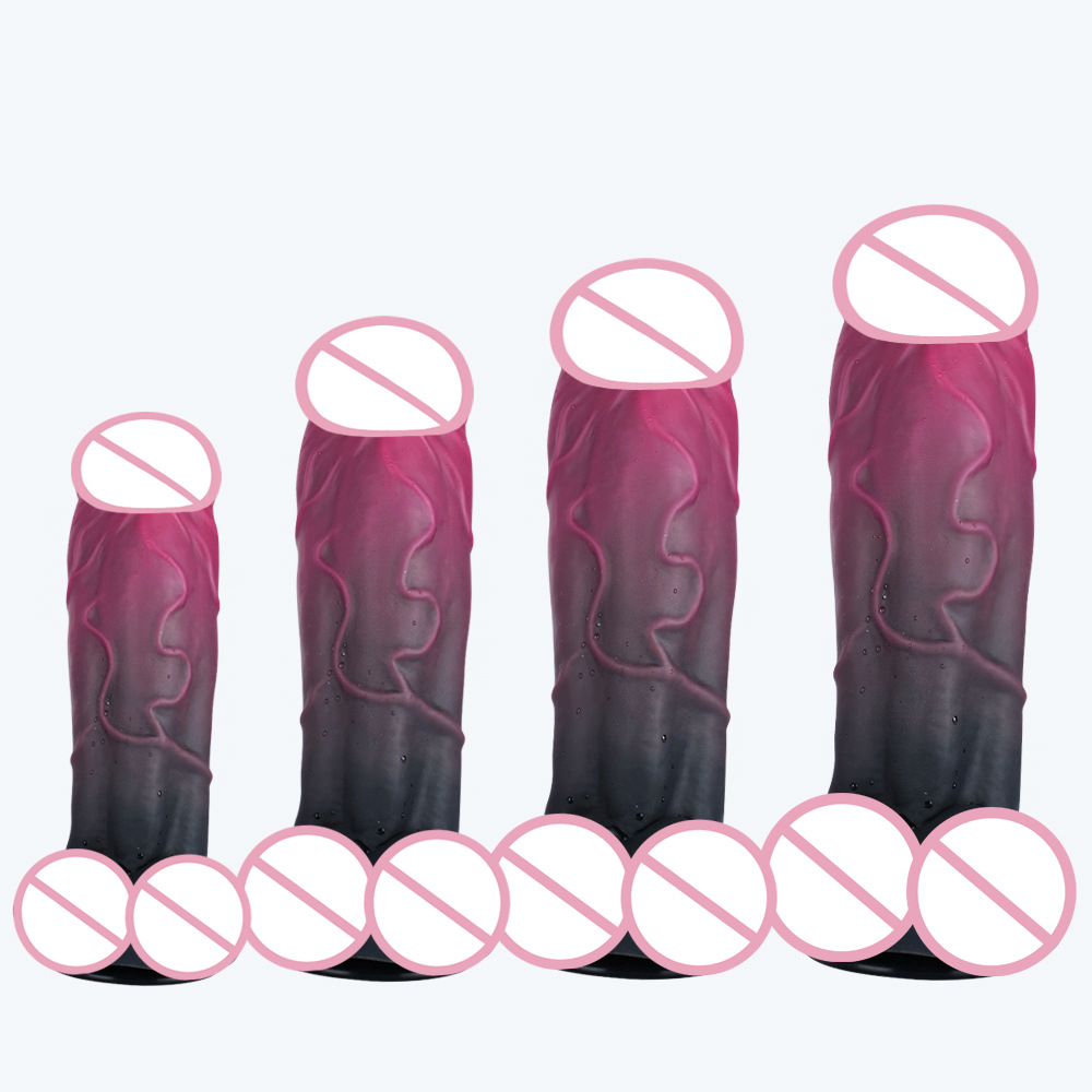 Foreign Trade Thick and Strong Green Vein Large Penis Liquid Silicone Female Adult Sex Toys Masturbation Device Female Fake Jj