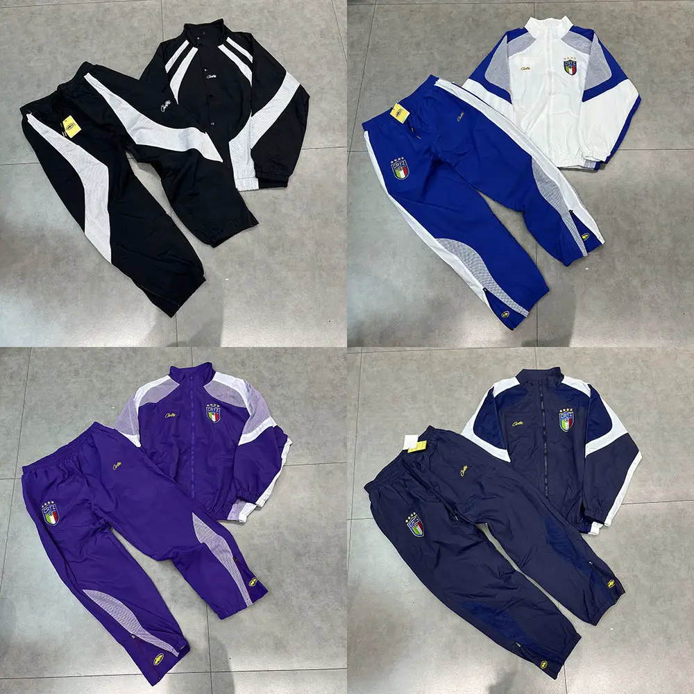 New Cort Alcatraz Embroidered Logo Woven Casual Sports Suit Spring Thin Pants Zipper Outer