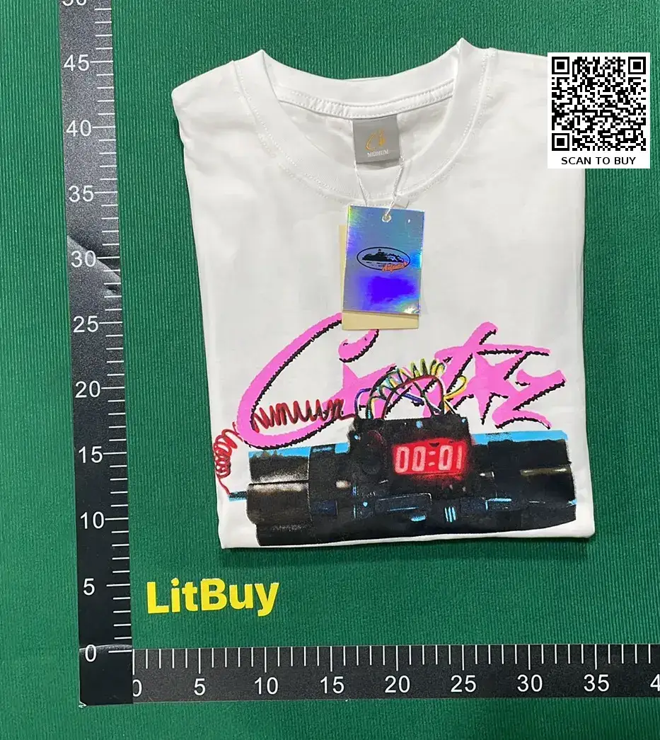 High-Quality American Street Hip-Hop Pink Time Bomb Print Loose Cotton Short-Sleeved T-Shirt for Men and Women Trendy Summer