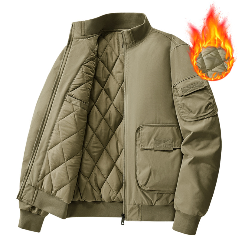 Cross-Border Aliexpress Pilot Jacket Cotton Jacket Men's Winter Cotton Thickened Work Jacket Cotton Jacket Flight Suit