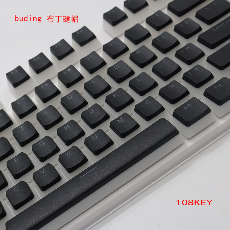 [Qing Wei] pudding Pudding108 key double skin layer pudding cream PBT104 double color milk leather mechanical keyboard