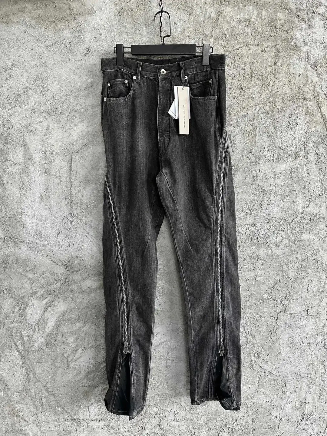 Rick103 Rick Dekshdw 2023SS Black Zip Up Jeans