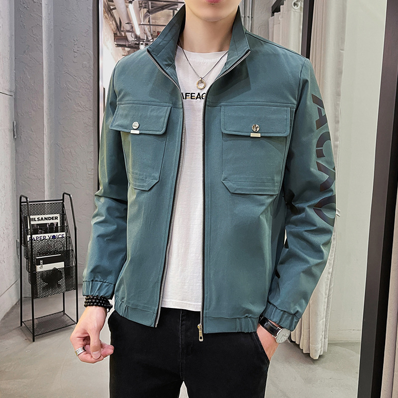 Men's Wholesale Japanese Work Jacket Men's Fashion Brand Lapel Large Pocket Jacket Autumn New Aviator Jacket Men