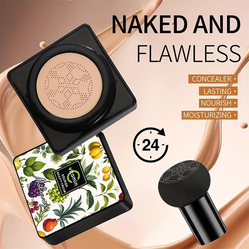 [foreign trade] Fruit Mushroom Air Cushion Concealer Lasting CC Cream Oil Skin Dry Skin BB Cream Foundation