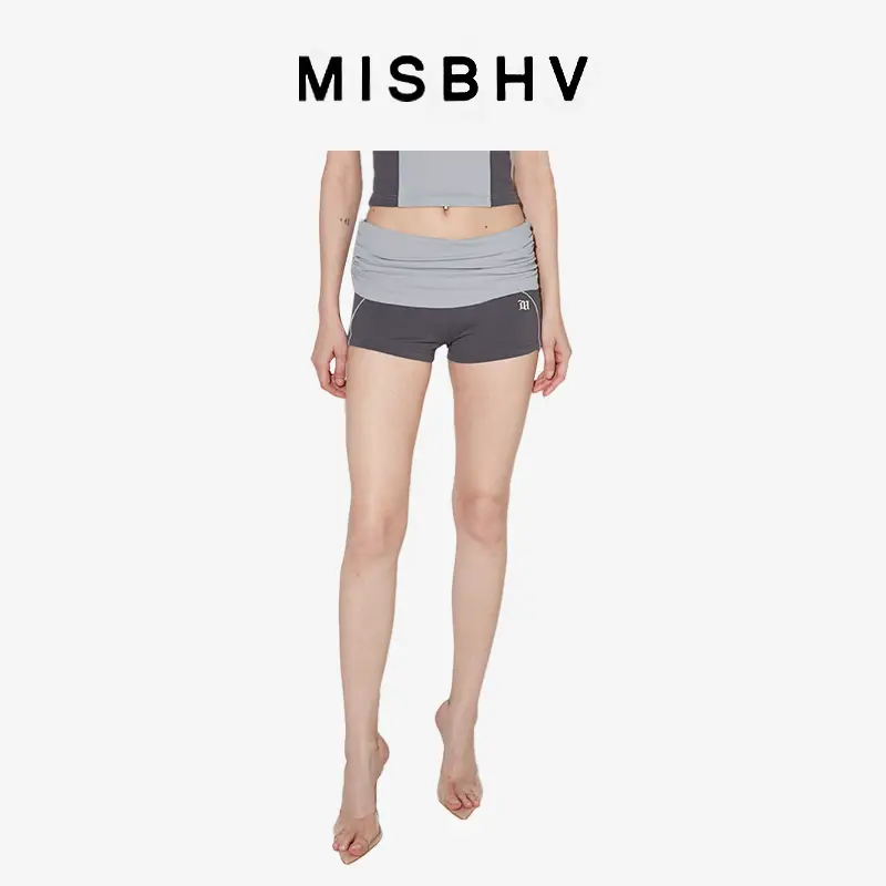 Misbhvsport - Blue Lycra Lycra Sports shorts New Product 24 Winter Blogger Same Style