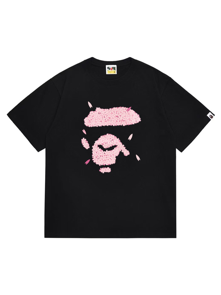 Trendy Brand Cross-Border Wholesale Supply Foreign Trade 260g Heavyweight Bape Ape Head Short-Sleeve T-Shirt Shark Top Tee 4