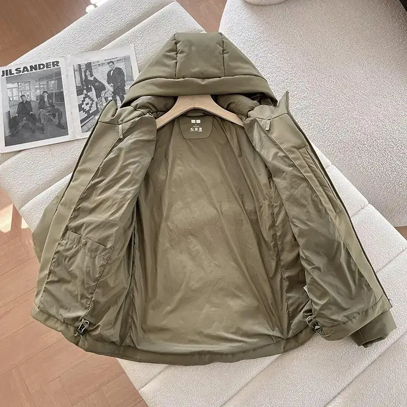 Fitting Room Winter Men's Seamless down Hooded Outwear Windproof Waterproof Lightweight thickened E470077