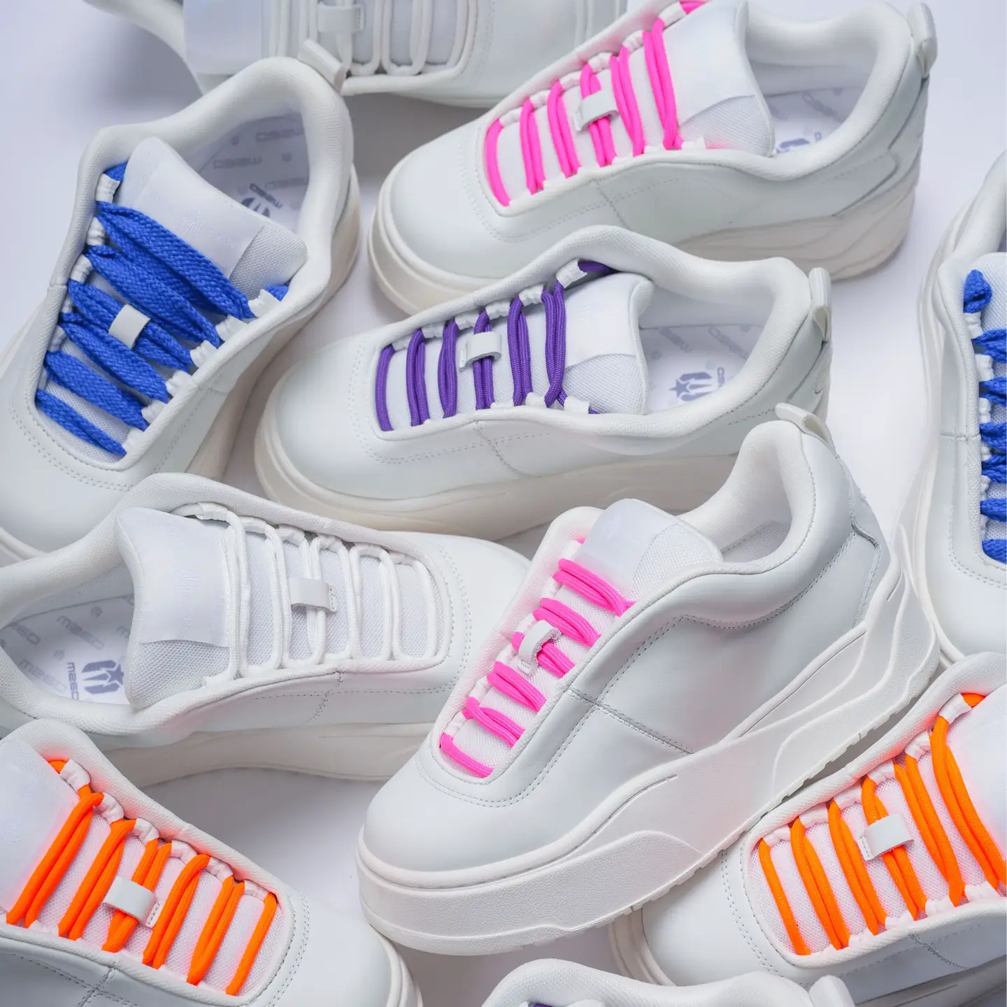 M26D Mc-02 "Pure White" 5 Colors Shoelace Board Shoes