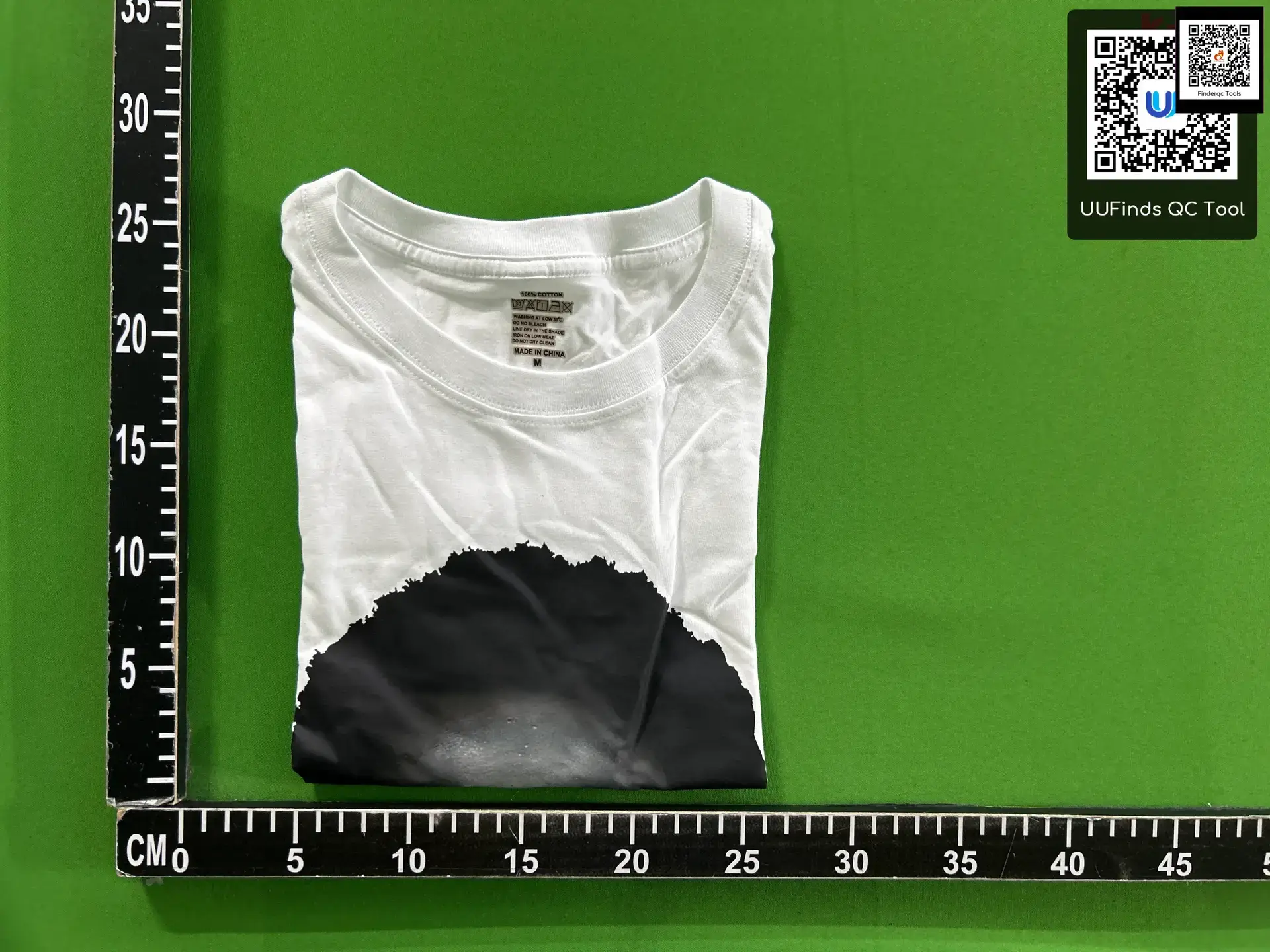 Men's White Cotton T-Shirt with Black Graphic Print