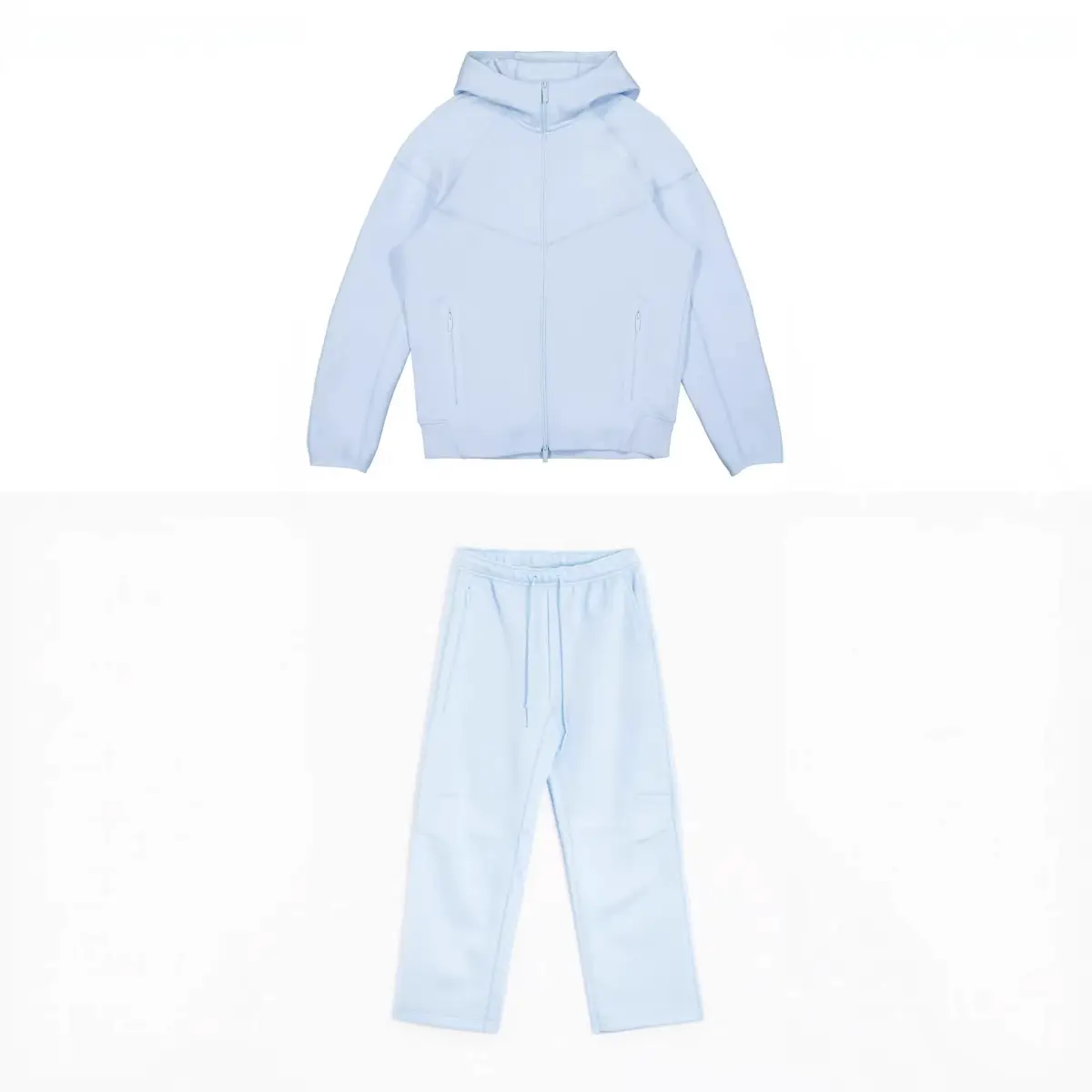 2025 Spring &amp; Fall Tech Casual Sport Hooded Jacket Lounge Pants Jacket 54 Wide Leg Pants 61 Set