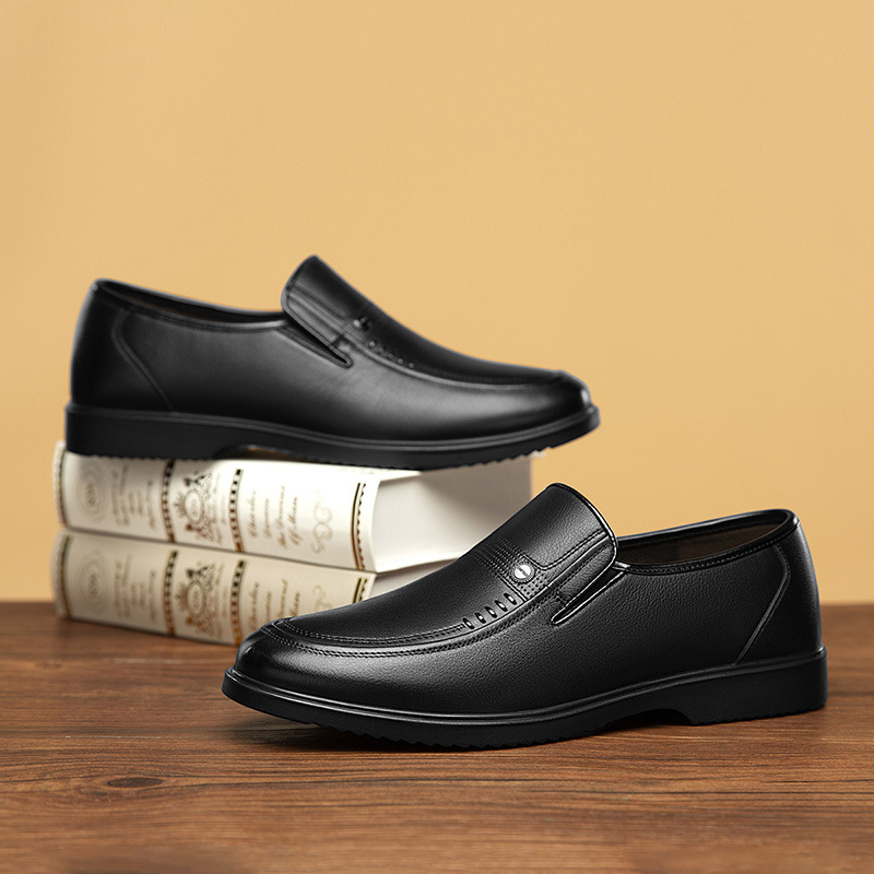 Cardile Crocodile Leather Shoes, Round Toe Men's Genuine Leather Business Banquet Casual Shoes, Slip-On Men's Shoes, Cowhide Soft Sole
