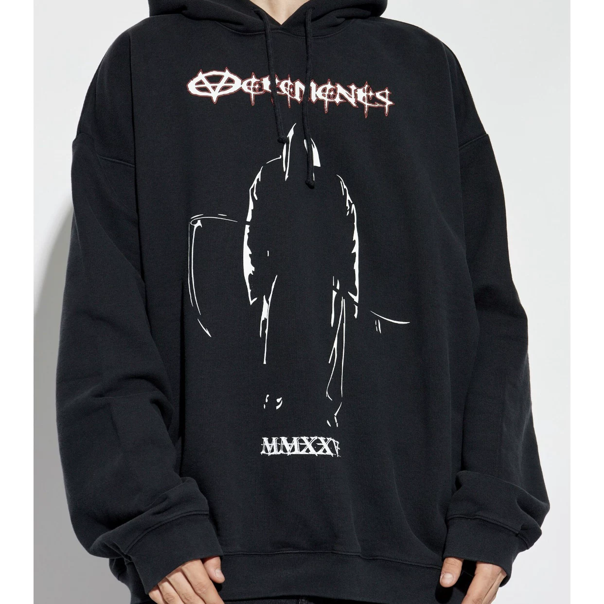 2025SS vintage washed water death god heavyweight letter pure cotton looped pattern hooded sweatshirt unisex