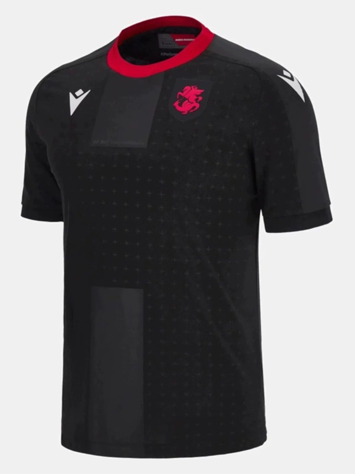 Georgia Georgia Home and Away and Third Macron Football Uniforms Short-Sleeved European Cup Training Uniforms Foto QC de TAOBAO na Qualit.ly