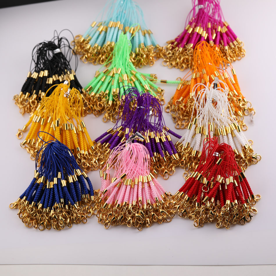 Corn Twist Woven U Disk Hanging Rope with Lobster Buckle Mobile Phone Rope Hanging Rope DIY Mobile Phone Case Pendant Accessories