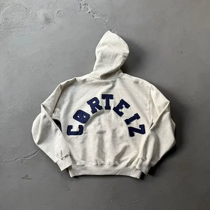 Corteiz Vibe Street Hip Hop Embroidered Alphabet Zipper Cardigan Hoodie Men's Coat Trendy Sports Set