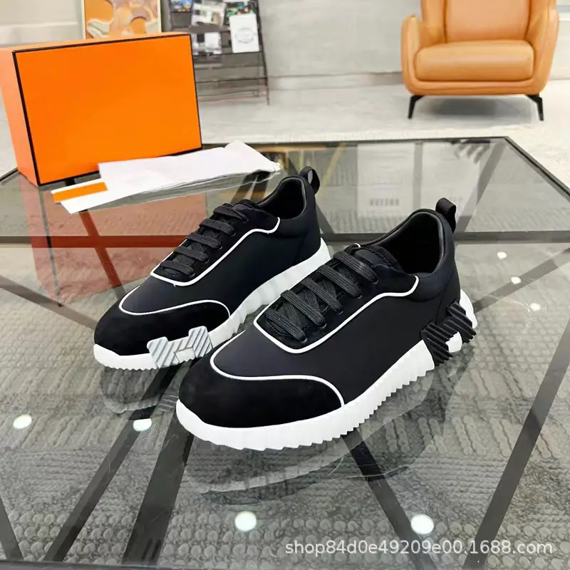Fashion Men's Shoes Casual sneaker Anti-velvet Frosted Cowhide Patchwork Mesh Breathable Contrast Color All-match Running Shoes