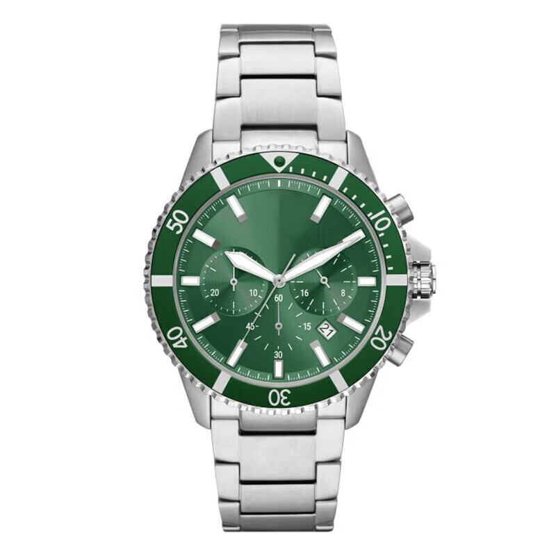 Foreign trade watch diving luminous waterproof 6-pin solid steel band quartz men's watch QC-foto från 1688 på Qualit.ly