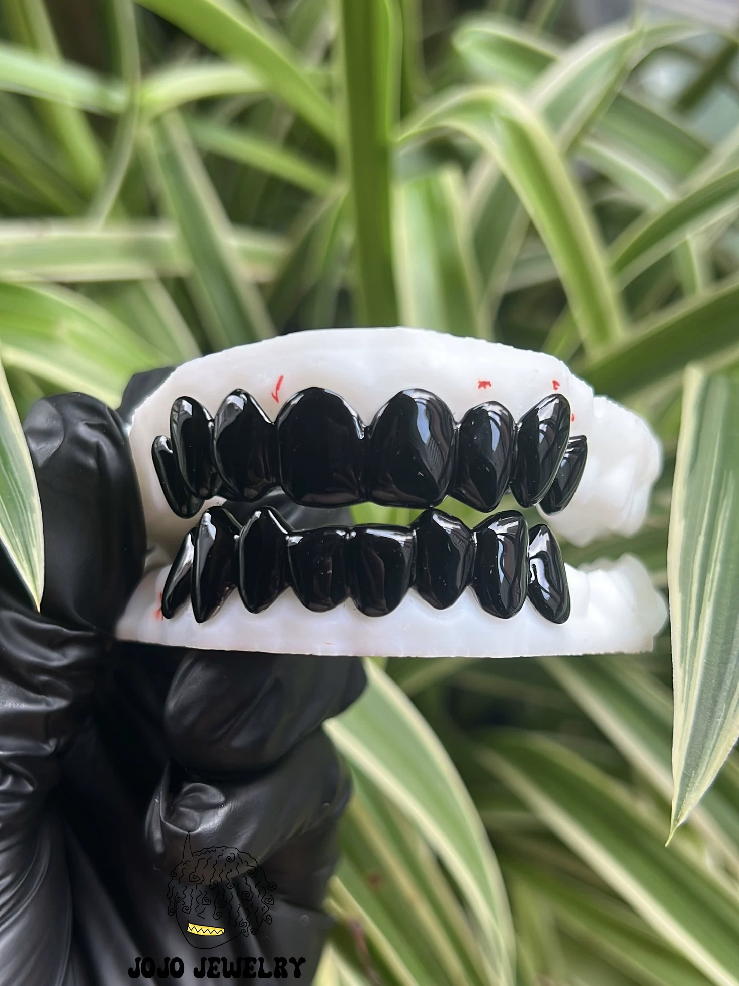 Black Grillz Black Braces Enamel Electroplated Black Gold Street Style European and American Hip-Hop Hiphop Dental Accessories