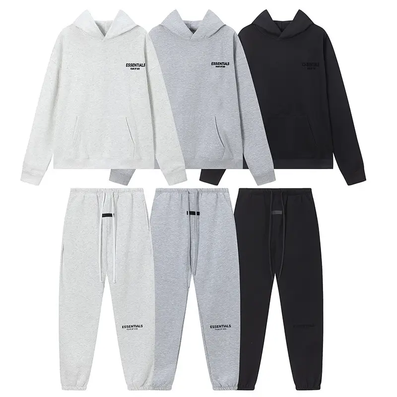 Fog Essentials Season 8 Multi-Thread High Street Loose Sweatshirt with Flocking Print on the Back