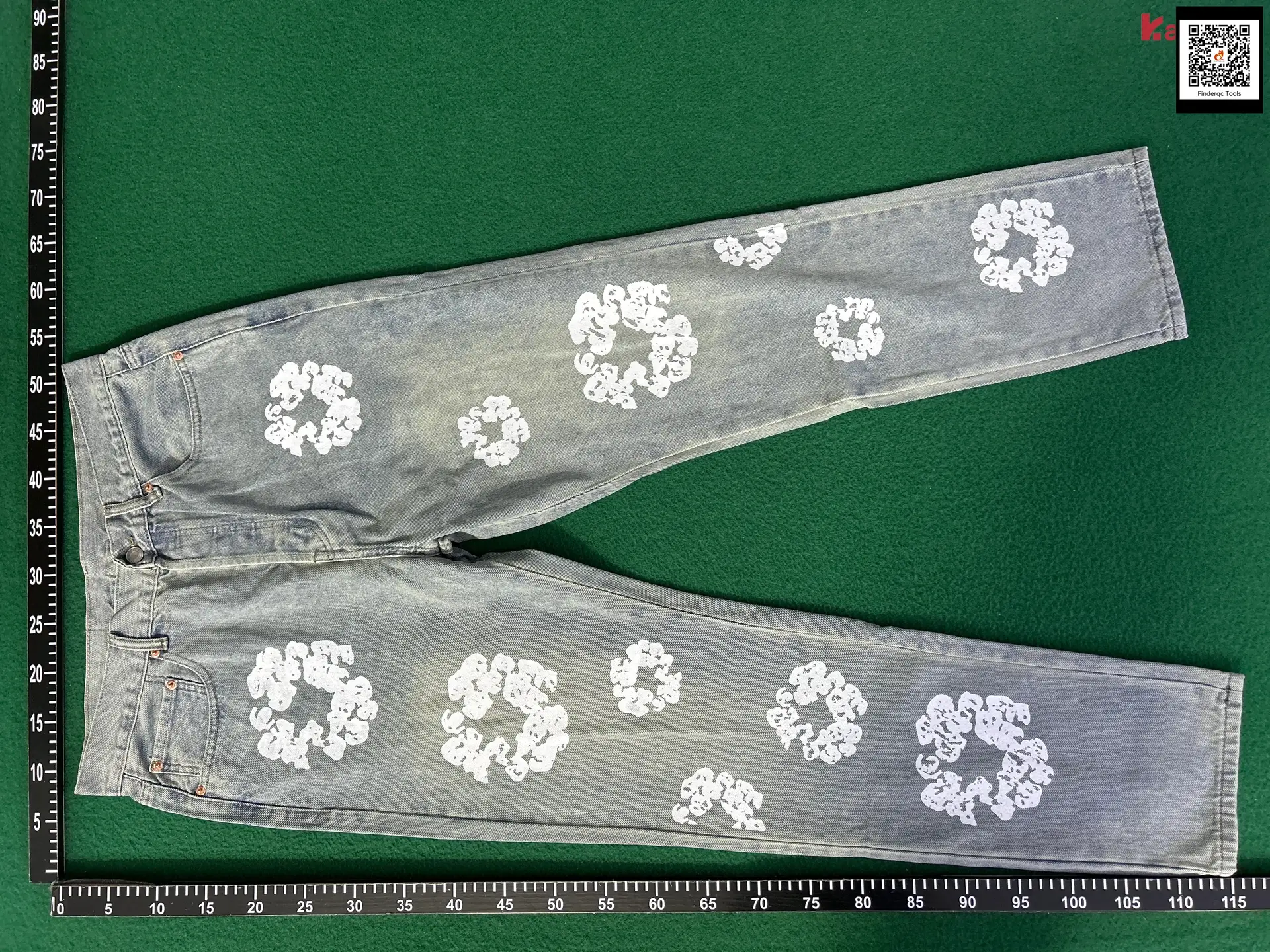 High quality printed American denim suit