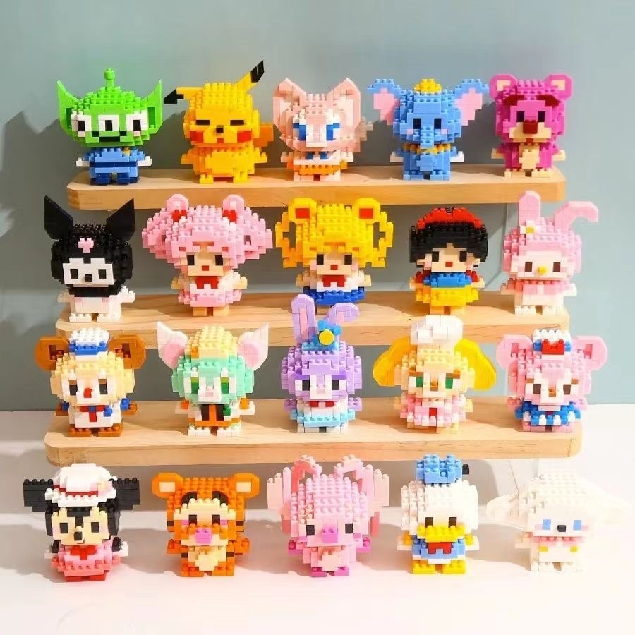 Cross-border Foreign Trade Mini Small Particles Assembled Blind Box Small Building Blocks Toy Gift Children Cartoon Doll Stall Foto QC de 1688 na Qualit.ly