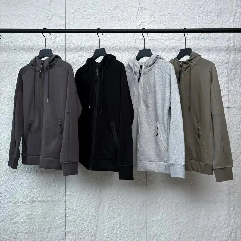 CP男士纯色开衫外套连帽韩版休闲青年加厚卫衣CP