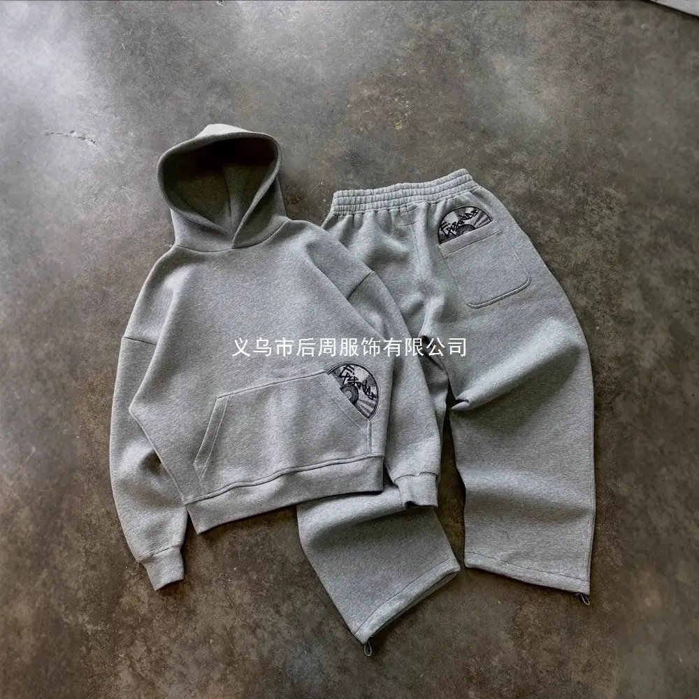 European and American Cross-Border Street Punk Hip-Hop Hooded Sweatshirt Harajuku Embroidery Design Casual Men's and Women's Suits