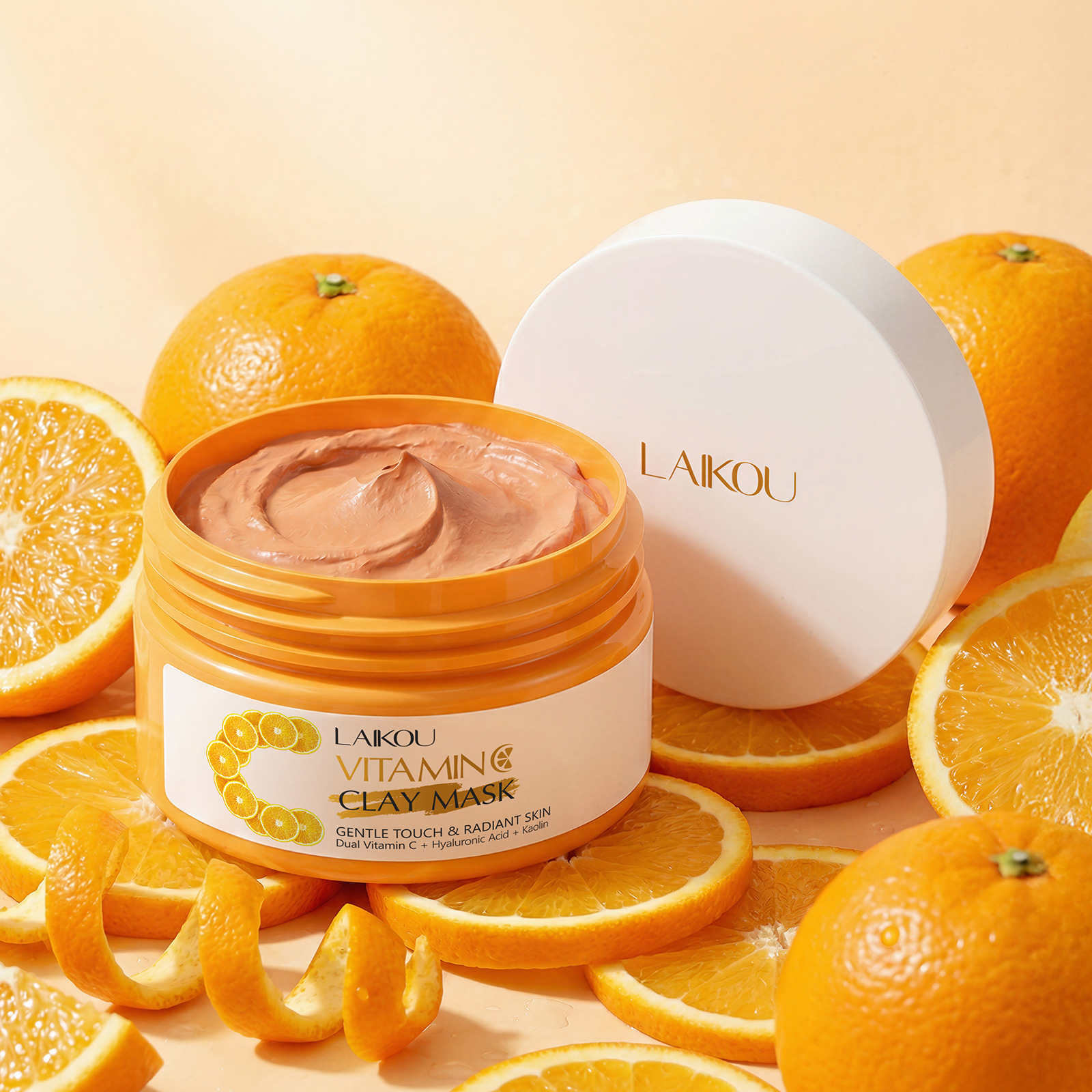 Cross-Border Laikou Vitamin C Mud Mask 100g Pore-Cleansing, Hydrating, and Moisturizing Face Mask, Facial Mask Mud Skin Care Product
