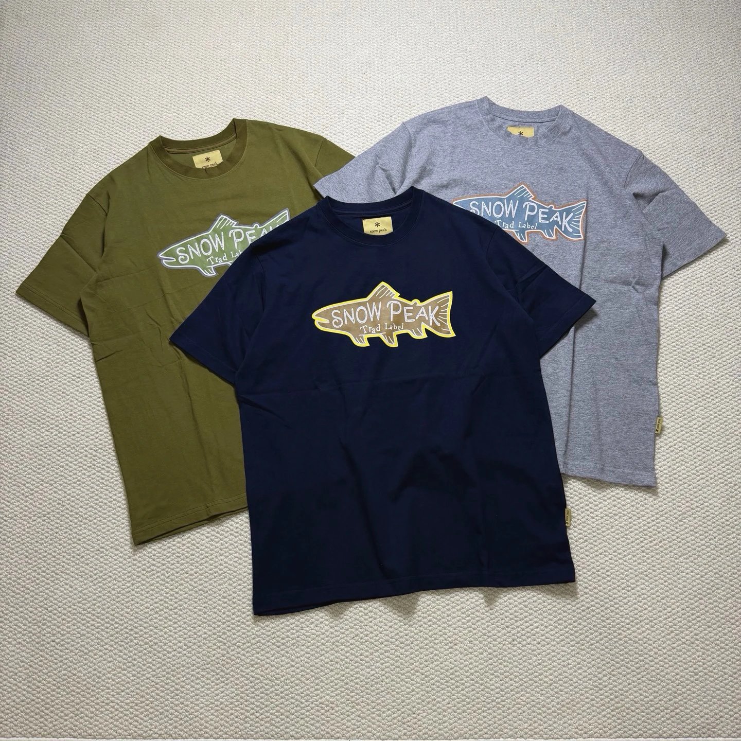 [Original factory in stock] Snow Peak outdoor camping whale printed short-sleeved T-shirt