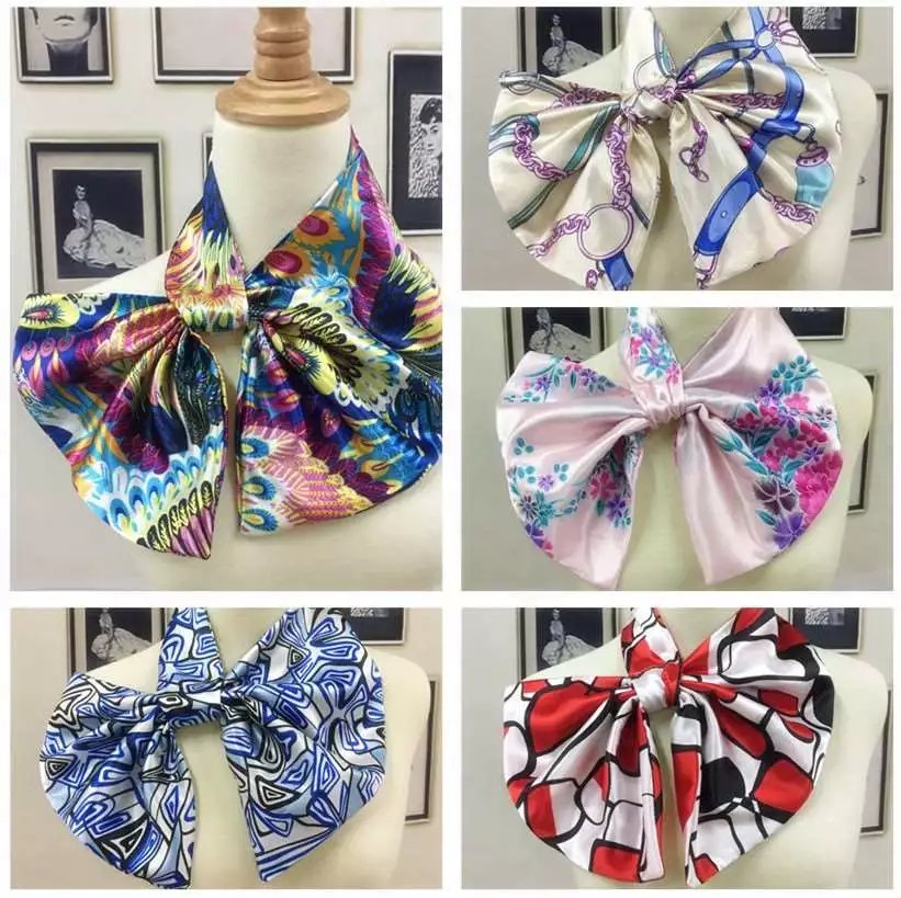 Factory Direct Explosions Magic Scarf Varied Scarf Bank Professional Stewardess Scarf Imitation Satin Scarf