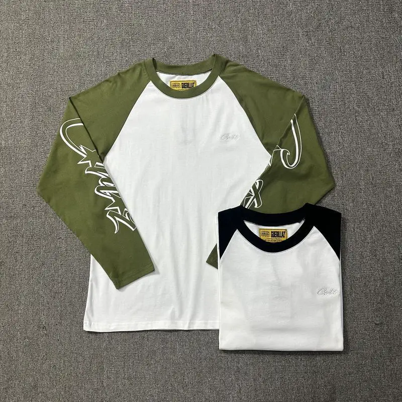 Cross-border Trendy Brand CORTEIZ Stitching Kirin Arm Printed Long Sleeve American Style Retro Casual Loose Street Hip Hop T-Shirt