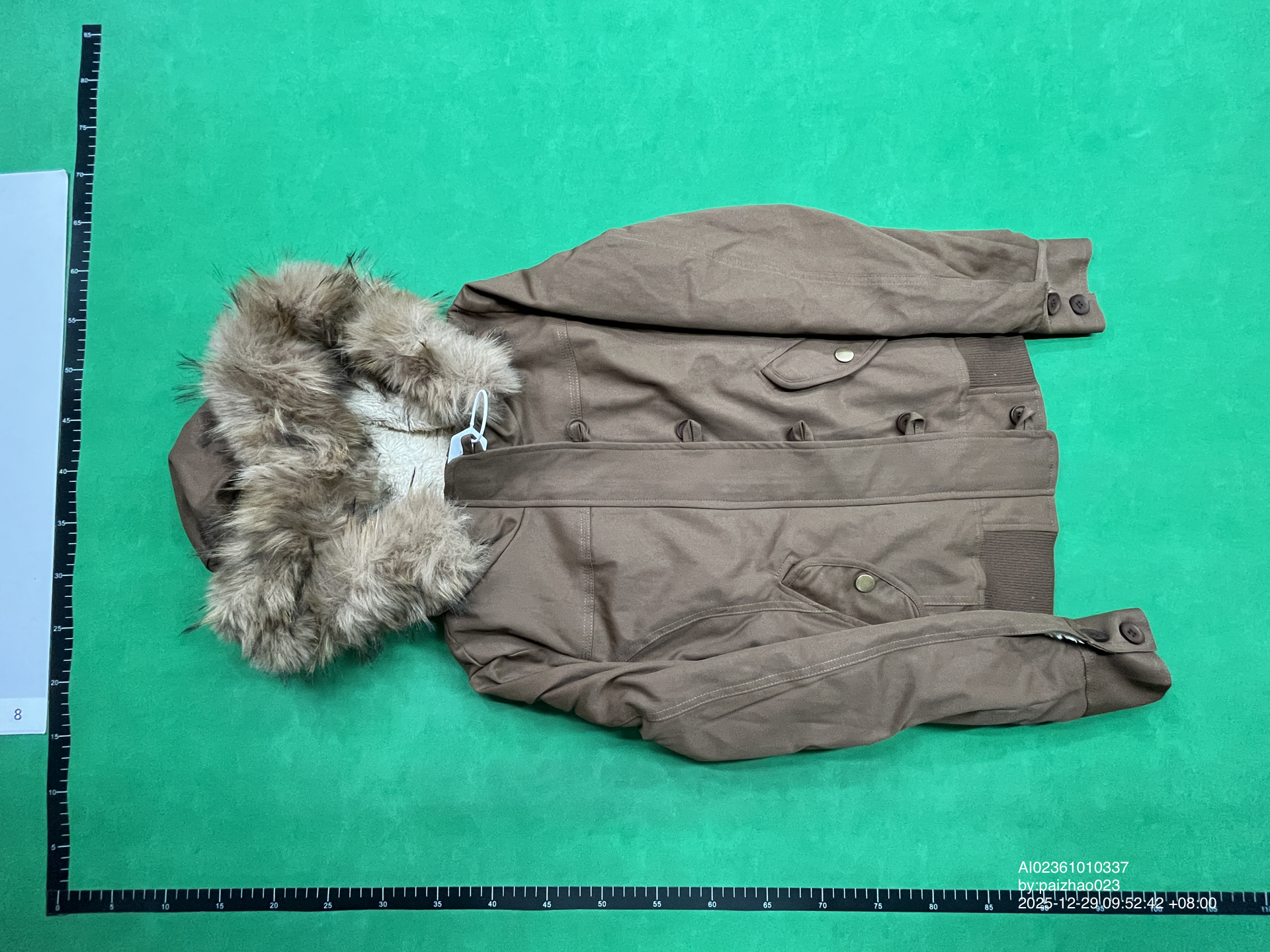 Ice Water Rabbit Original Fleece-Lined Thickened Fur Collar Hooded Jacket for Women, Autumn and Winter Vintage Design Parka QC