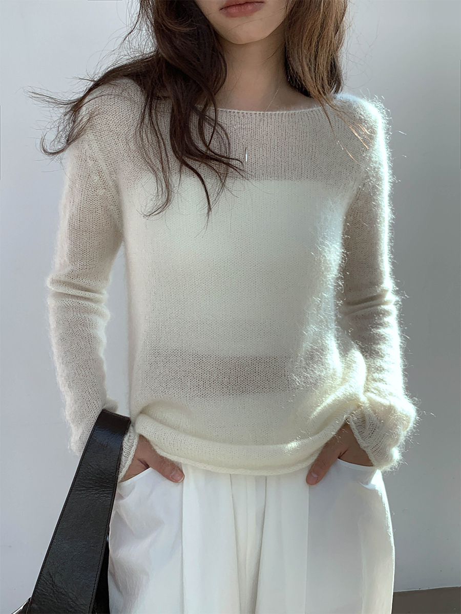 Love and Nancy Guangzhou Thirteen Lines Summer Original New Mohair French Atmosphere Pullover Sweater for Women 11133