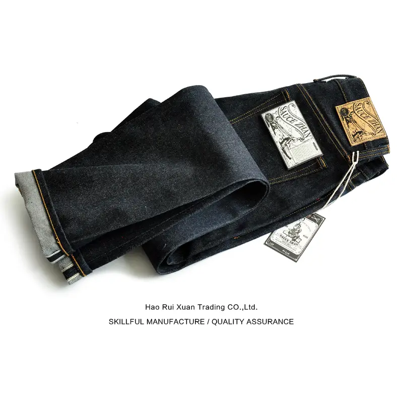 Dipping Sauce 315Xx-18Oz Micro Tapered Selvedge Denim Denim Men Ami Khaki Autum Retro pants