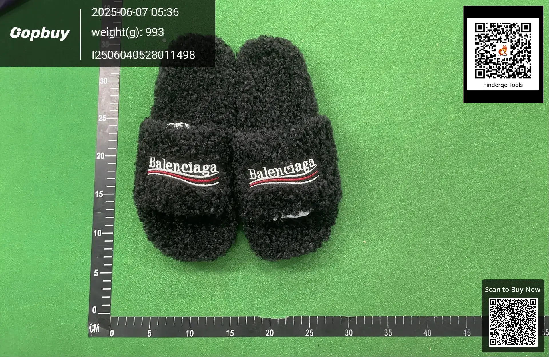 Balenciaga Fuzzy Slides Black