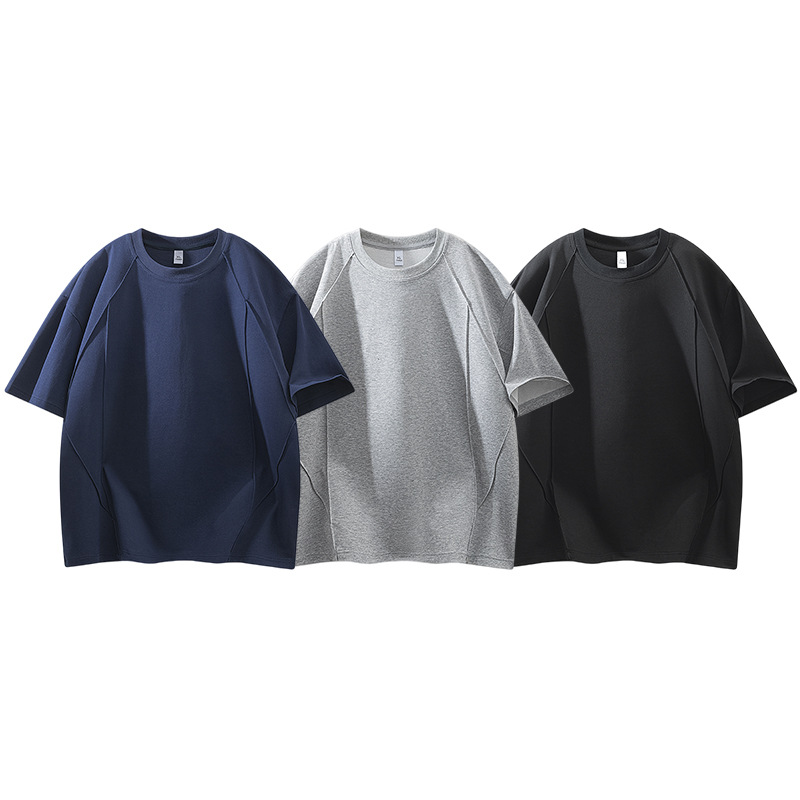 Men's Short-Sleeved Round-Neck T-Shirt, Customized Trendy Brand Ice-Feel Short-Sleeved Casual Loose Half-Sleeved T-Shirt for Men, Breathable Top