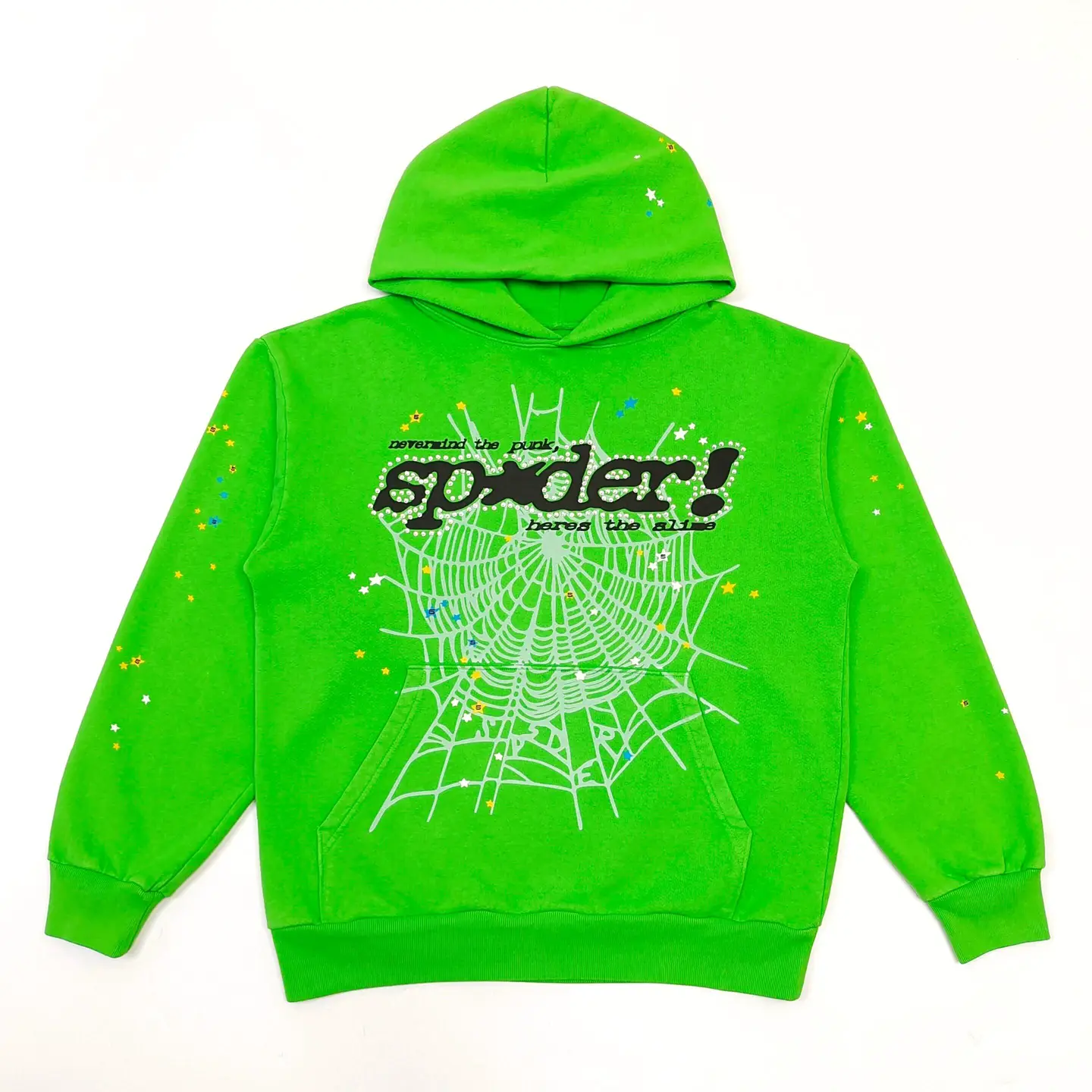 Sp5Der V2 Sweatshirt with Diamond Lettering Print, Hoodie, High Street Sweatpants, Jogger Pants Set