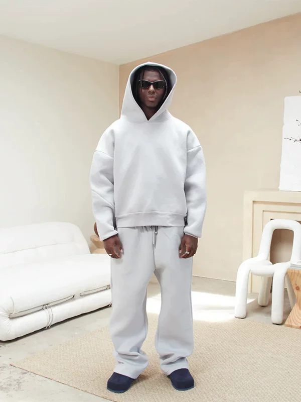 Saint Alexander Tracksuit Air Layer Fluffy Hooded Sweatshirt Embroidered Double Pocket Pants Trendy