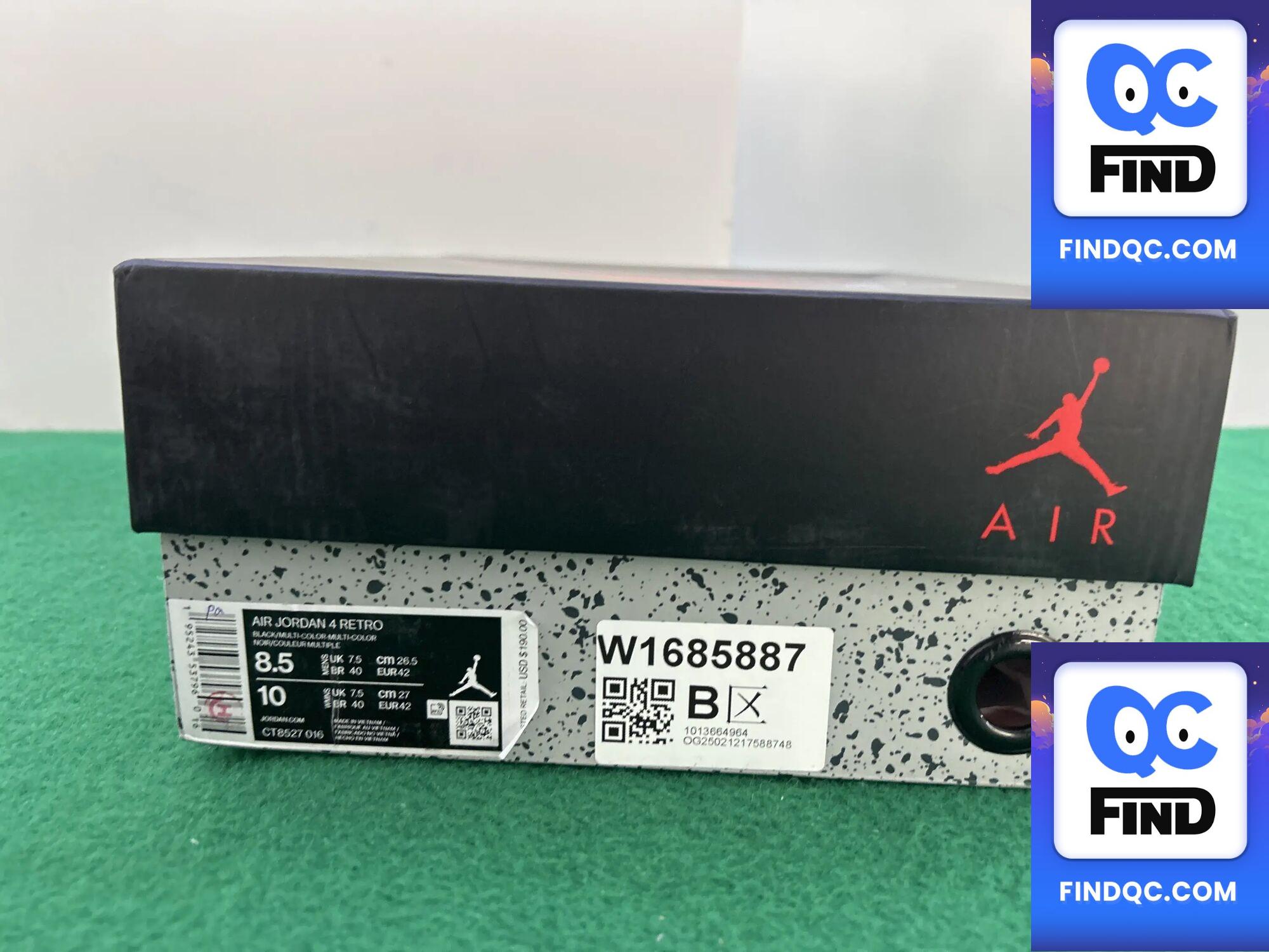 Air Jordan 4 Retro Black Red QC