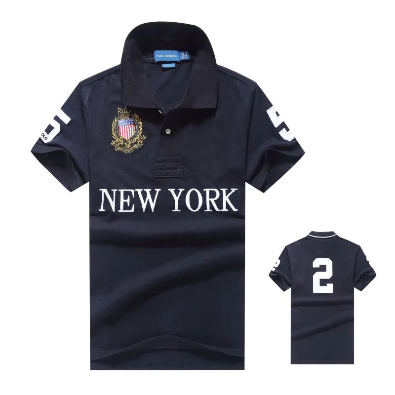 Embroidered City Paul Big Marb New Men's Short-sleeved Polo Shirt Cotton Lapel Short-sleeved T-shirt Men's Casual
