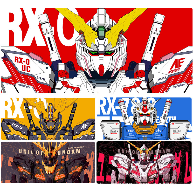 Gundam Mouse Pad Oversized Anime Gundam E-Sports Game Keyboard Pad Mobile Soldier Boys Desktop Large Table Pad
