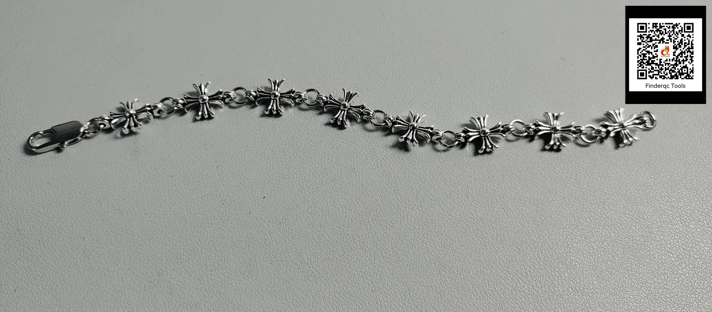 Punk Style New Cross retro distressed copper silver plated bracelet high-grade sense niche bracelet